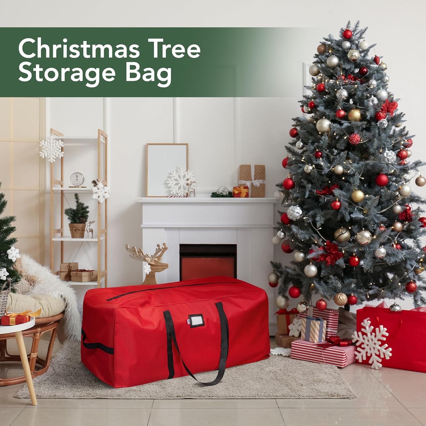 🔥 57% OFF! 🎅🎄👜Waterproof and Durable Christmas Tree-Shaped Storage Bag – practical, durable, and perfect for storing your decorations ✨❄️🎁