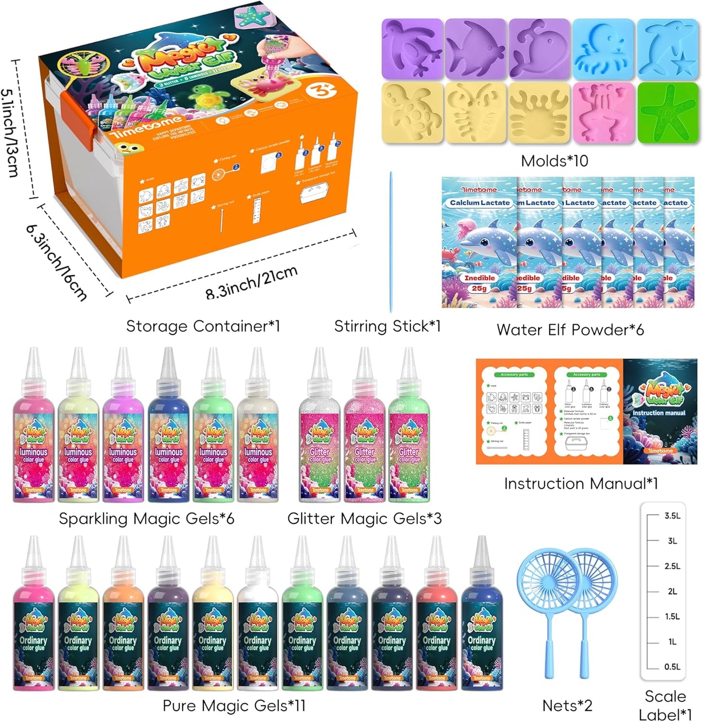 🦄SCREEN TIME BOREDOM? DIY Squishy Maker Kit – 20 Gels, 10 Molds – Glitter, Glow & Color Mixing – Safe, Mess-Free Fun – Ages 3+! 🎯