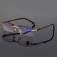 🔥Ultra-lightweight rimless reading glasses with diamond-cut lenses.