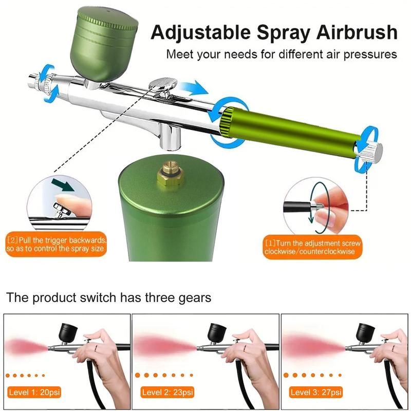 🎨 Electric Airbrush Kit with Compressor - Your Portable Studio for Effortless Creativity! ✨