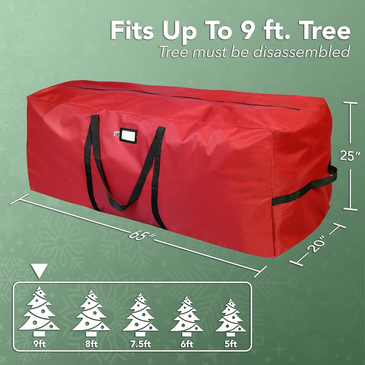 🔥 57% OFF! 🎅🎄👜Waterproof and Durable Christmas Tree-Shaped Storage Bag – practical, durable, and perfect for storing your decorations ✨❄️🎁