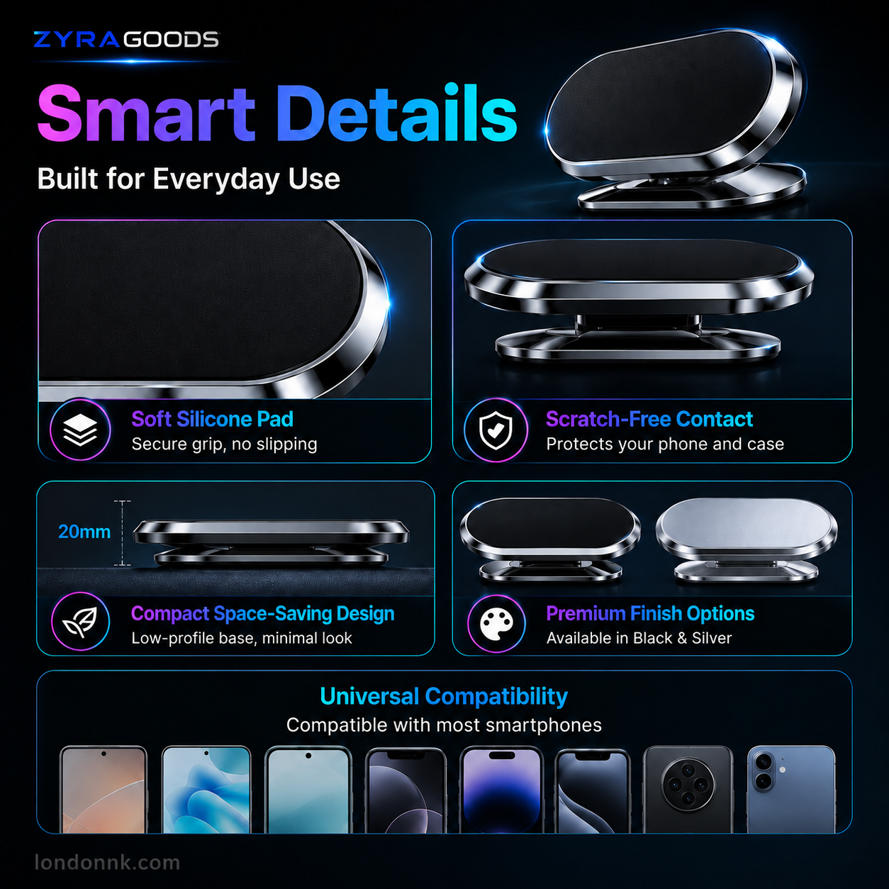 ⏰SAVE $15 – TIME-LIMITED⏰ Ultra-Strong Magnetic Car Phone Holder – 360° Rotation, Secure Grip – Premium Aluminum – Easy Install – 4.8/5 Rating! 🔥