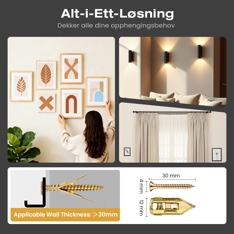 ⏰LIMITED TIME 50% OFF —— Over 55K+ SOLD!🔥🪛Self-drilling anchors Screws Screws，Drill, Fix, Hold. No Extra Tools Needed🔩🏠✨