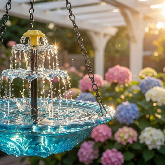 🐦2026 NEW ARRIVALS - 60% OFF🔥💐Solar Cascade Hanging Bird Bath Fountain