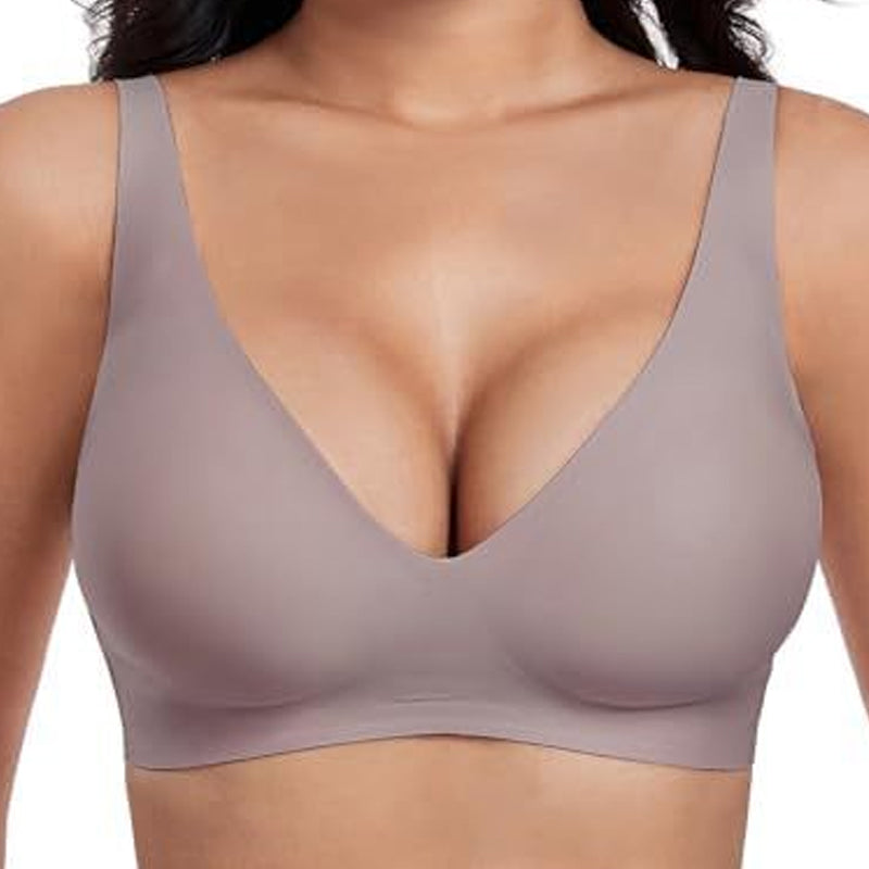 💗💗💗LAST DAY SALE 50% OFF⚡50K+ SOLD!💕 Jelly Wireless Womens Comfortable Wireless Bras Push Up Bralettes Seamless Tshirts Bras Deep V Everyday Bras