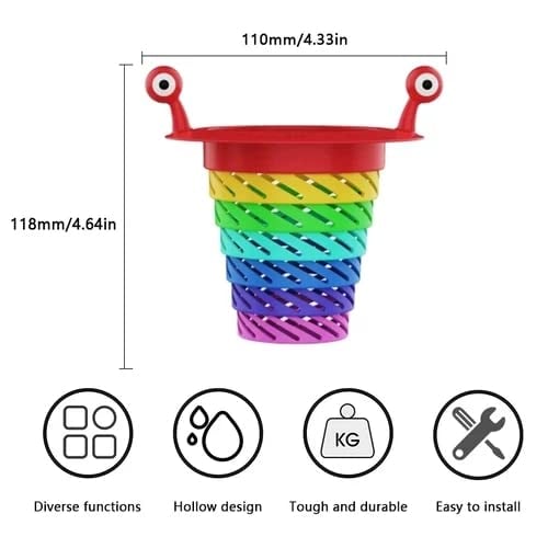 🥳HOT SALE🥳💞50K+ SOLD! Sink Strainer – From £4.99! Monster design, foldable rainbow & large capacity. No more clogs – grab yours! ✅