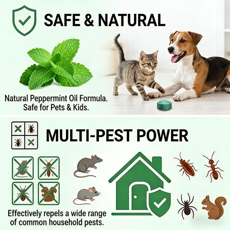 🔥 2026 BOMB SALE! 🔥 🐀 Plant-powered pest repellent! 🌿 Camphor, peppermint & ginger – drives away mice & insects. Safe for family, deadly for pests! Perfect for home, car, or garage! 🚫🐜