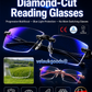 🔥Ultra-lightweight rimless reading glasses with diamond-cut lenses.