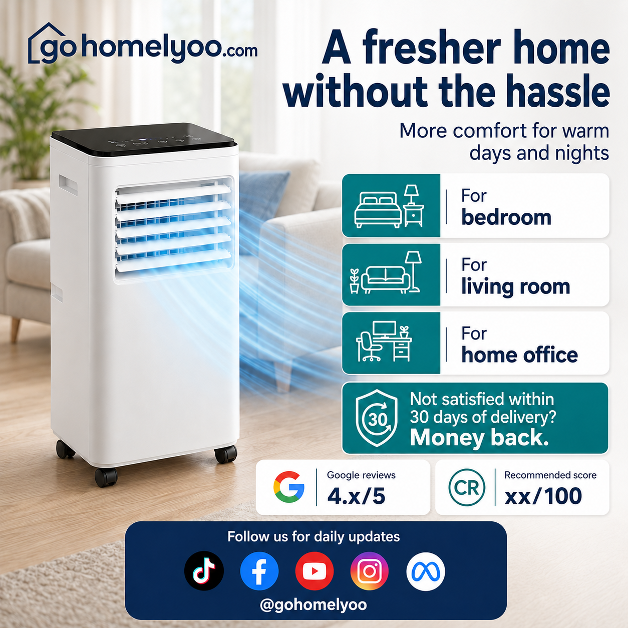 ❄️50% OFF NOW ! 🌬️Portable 3-in-1 Quiet Fan Air Conditioner