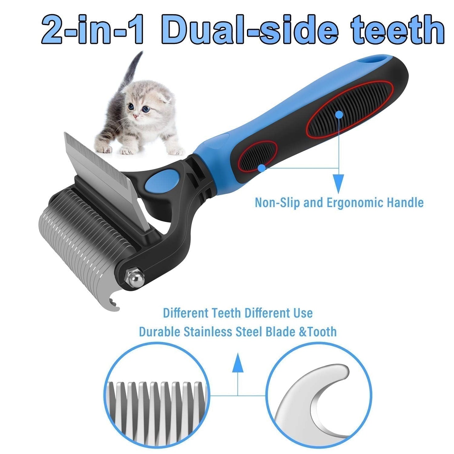 🐕 Last Day Special Price £9.99 !  🏆 Professional Deshedding Tool For Dogs And Cats – Gentle On Skin, Efficient Grooming & Comfortable Grip Design ✂️
