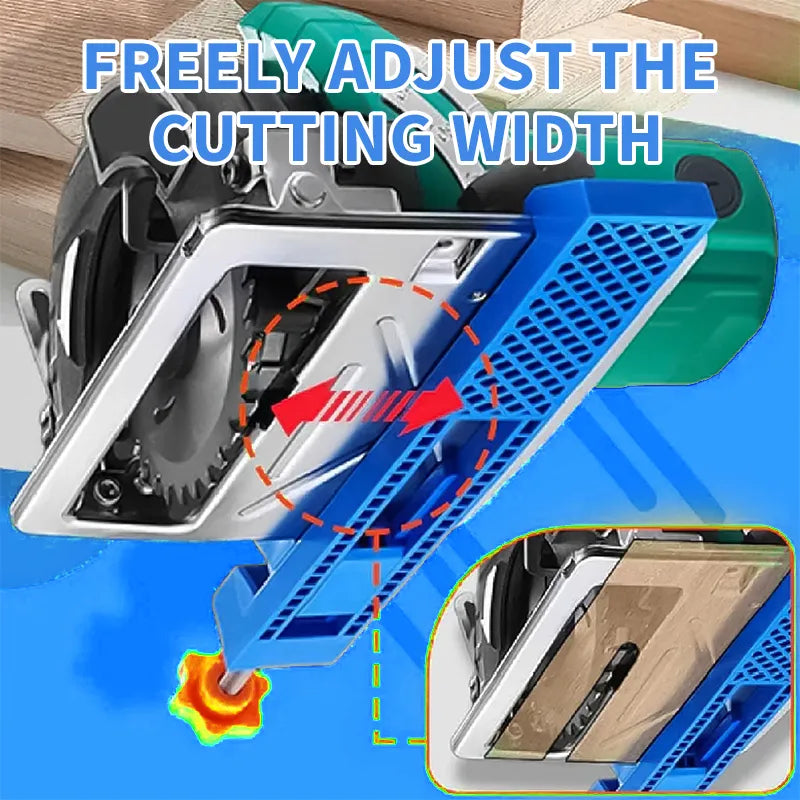 ⚙️UNSTABLE CUTS? FIX IT FAST!⚙️ Adjustable Guide Base – Two-Way Lock, Freely Adjust Width, Quick No-Drill Install – Precise Results! 📐