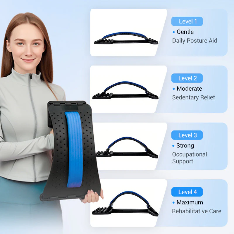 🔥 Magnetic Lumbar Stretcher – Acupressure Massage, Portable Design & Relieves Back Pain 🧘‍♂️✨