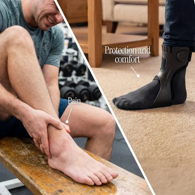 Regain Mobility! Adjustable Foot Drop Brace with Inflatable Liner – Daily Support ✨