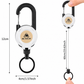 🔑Retractable Carabiner Keychain – 65cm steel lanyard, 100,000 pull cycles. Lightweight & sturdy.