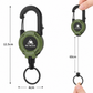 🔑Retractable Carabiner Keychain – 65cm steel lanyard, 100,000 pull cycles. Lightweight & sturdy.