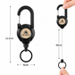 🔑Retractable Carabiner Keychain – 65cm steel lanyard, 100,000 pull cycles. Lightweight & sturdy.