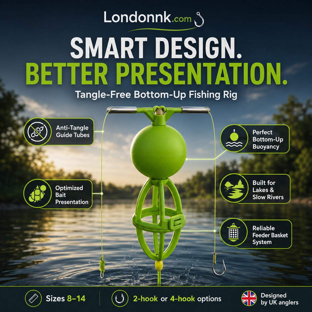 Tangle-Free Bottom-Up Feeder Basket Fishing System