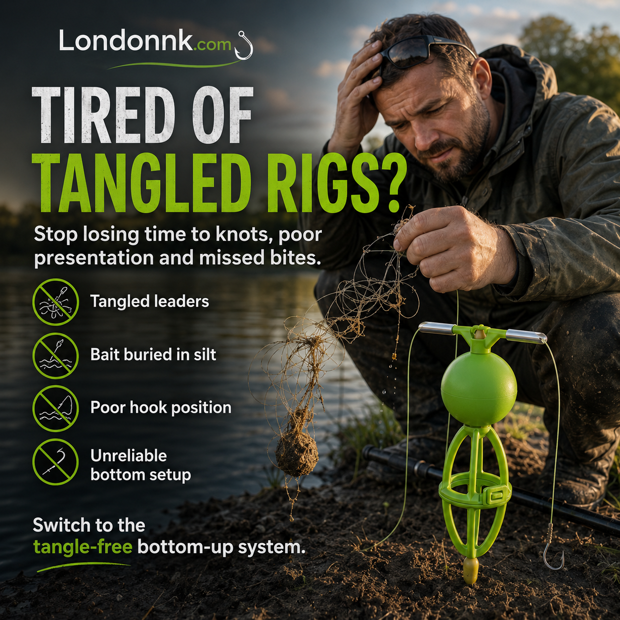 Tangle-Free Bottom-Up Feeder Basket Fishing System