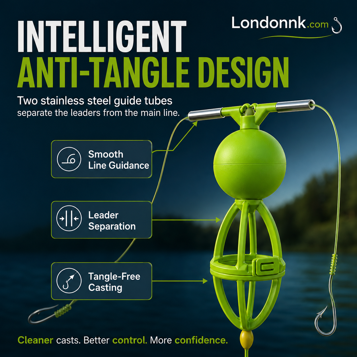 Tangle-Free Bottom-Up Feeder Basket Fishing System