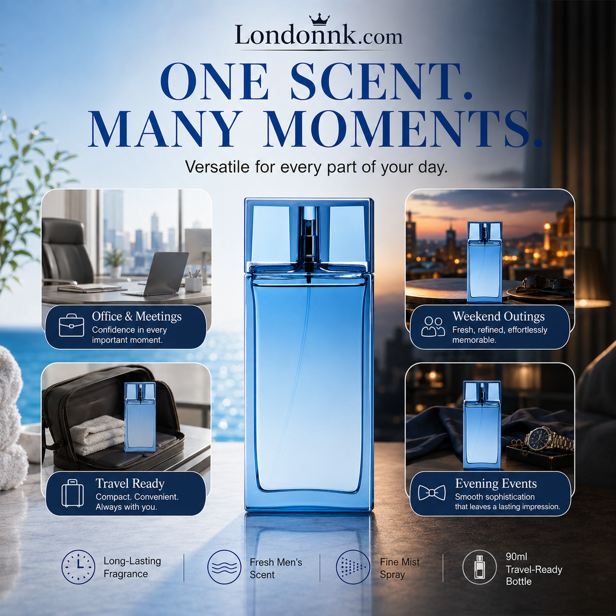 💗LAST DAY SALE 50% OFF⚡50K+ SOLD💕Eau de Parfum for Men 90 ml | Long Lasting Fresh Citrus & Aquatic Perfume Spray | Arabic Luxury Fragrance for Him | Best Men’s Perfume Gift | Everyday Wear Masculine Scent