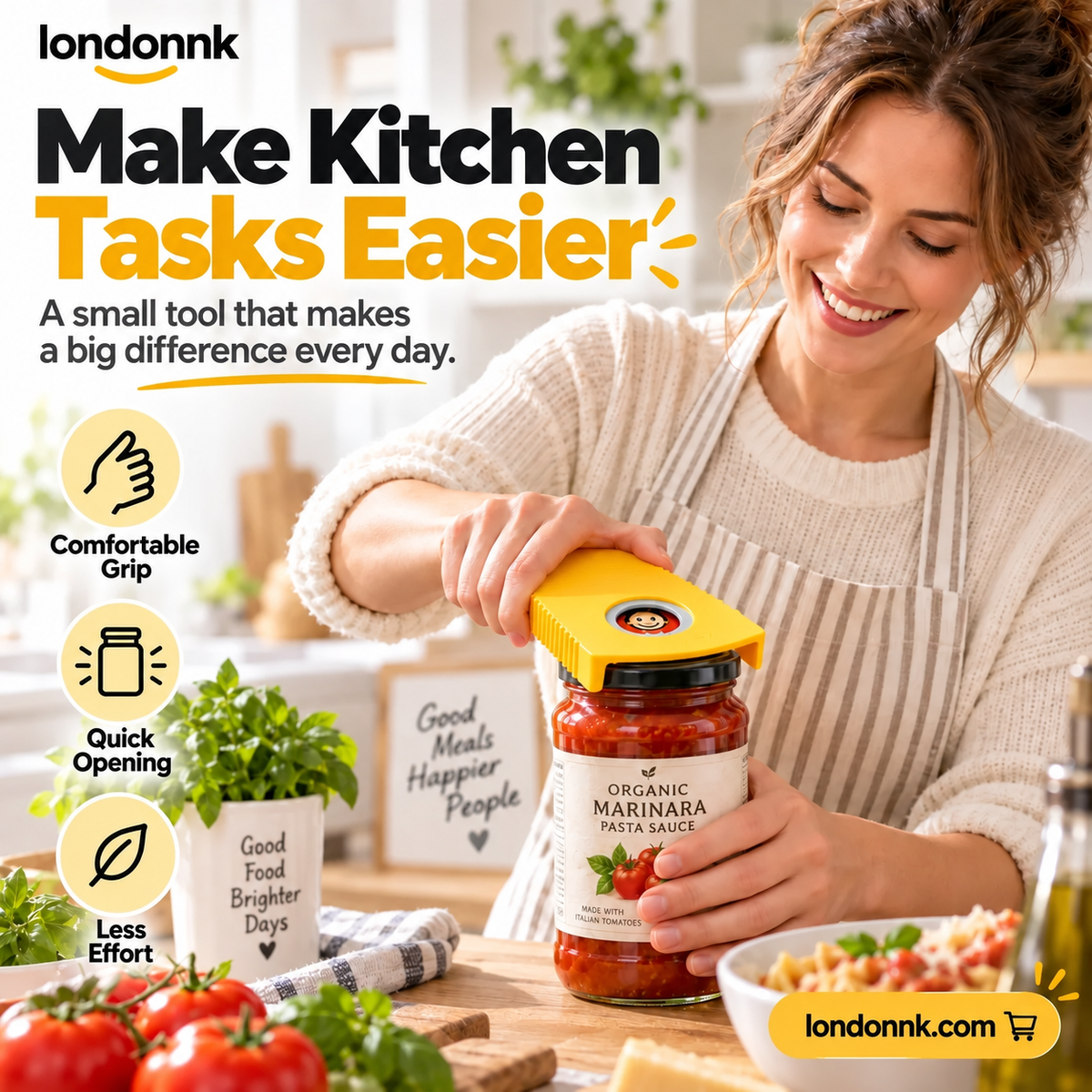 🥳HOT SALE🥳💞50K+ SOLD! Multi-Opener! Opens 6 lid types, non-slip & easy grip. Effortless opening – grab yours! ✅