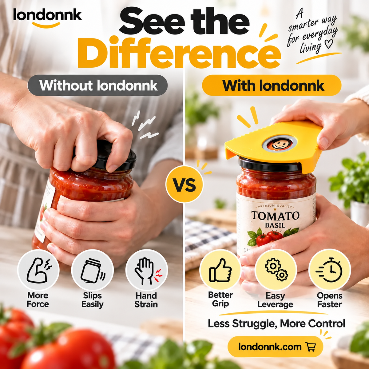 🥳HOT SALE🥳💞50K+ SOLD! Multi-Opener! Opens 6 lid types, non-slip & easy grip. Effortless opening – grab yours! ✅
