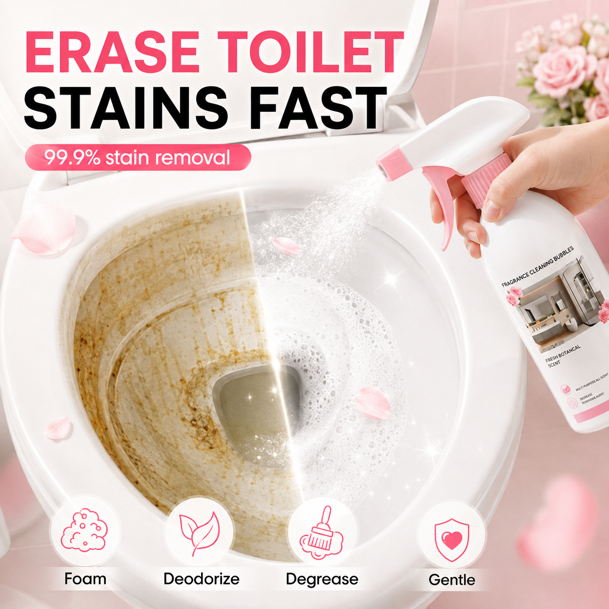 ❄️Summerfresh 50% OFF!✨Bathroom Limescale & Mould Stain Cleaner – Multi-Surface Spray