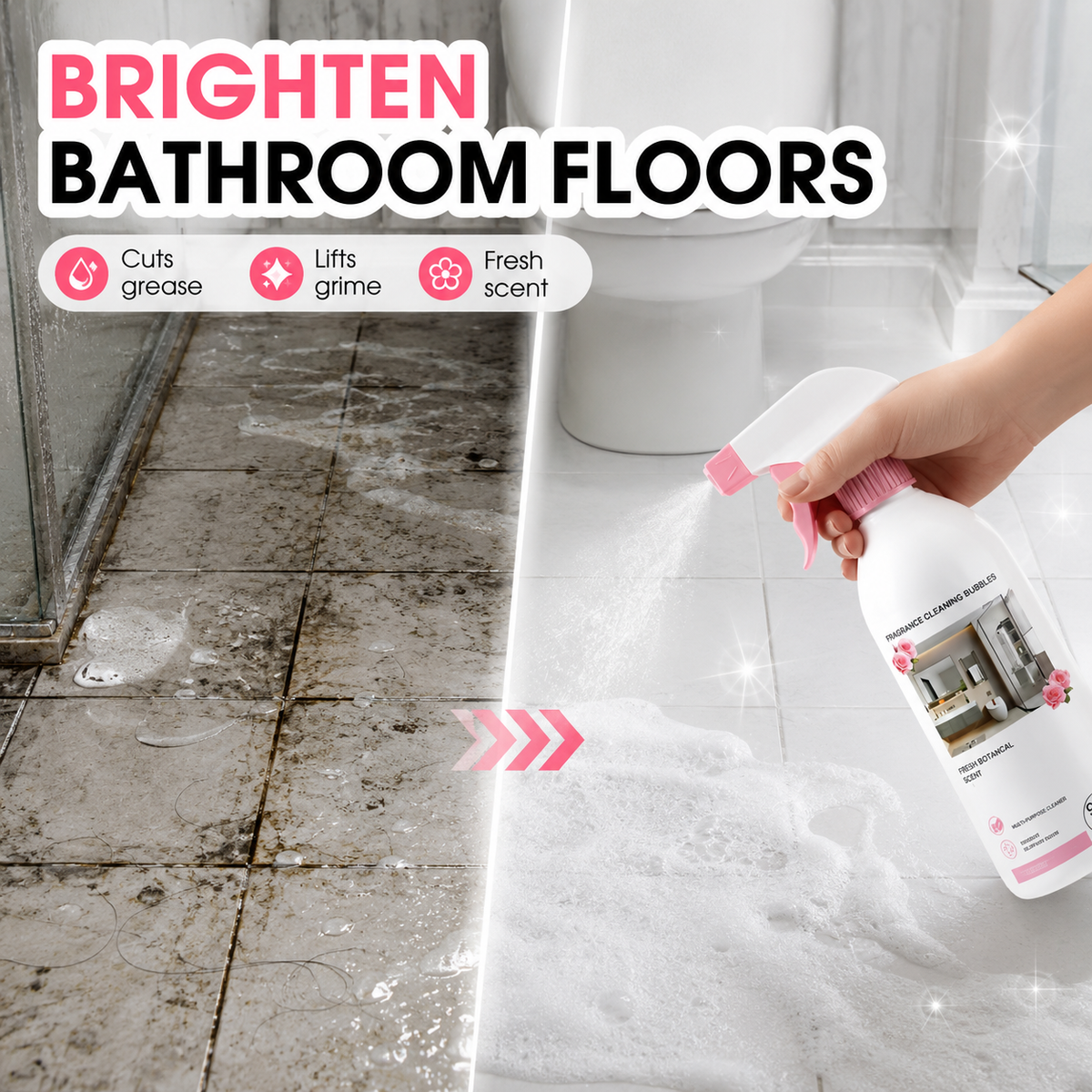 ❄️Summerfresh 50% OFF!✨Bathroom Limescale & Mould Stain Cleaner – Multi-Surface Spray