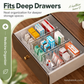 🗄️ 50% OFF! Transparent Extendable Storage Organiser – adjustable 24.5–43cm, clear PET walls let you see every item at a glance. Perfect for medicines, supplements & toiletries – no more rummaging! 🏠✨