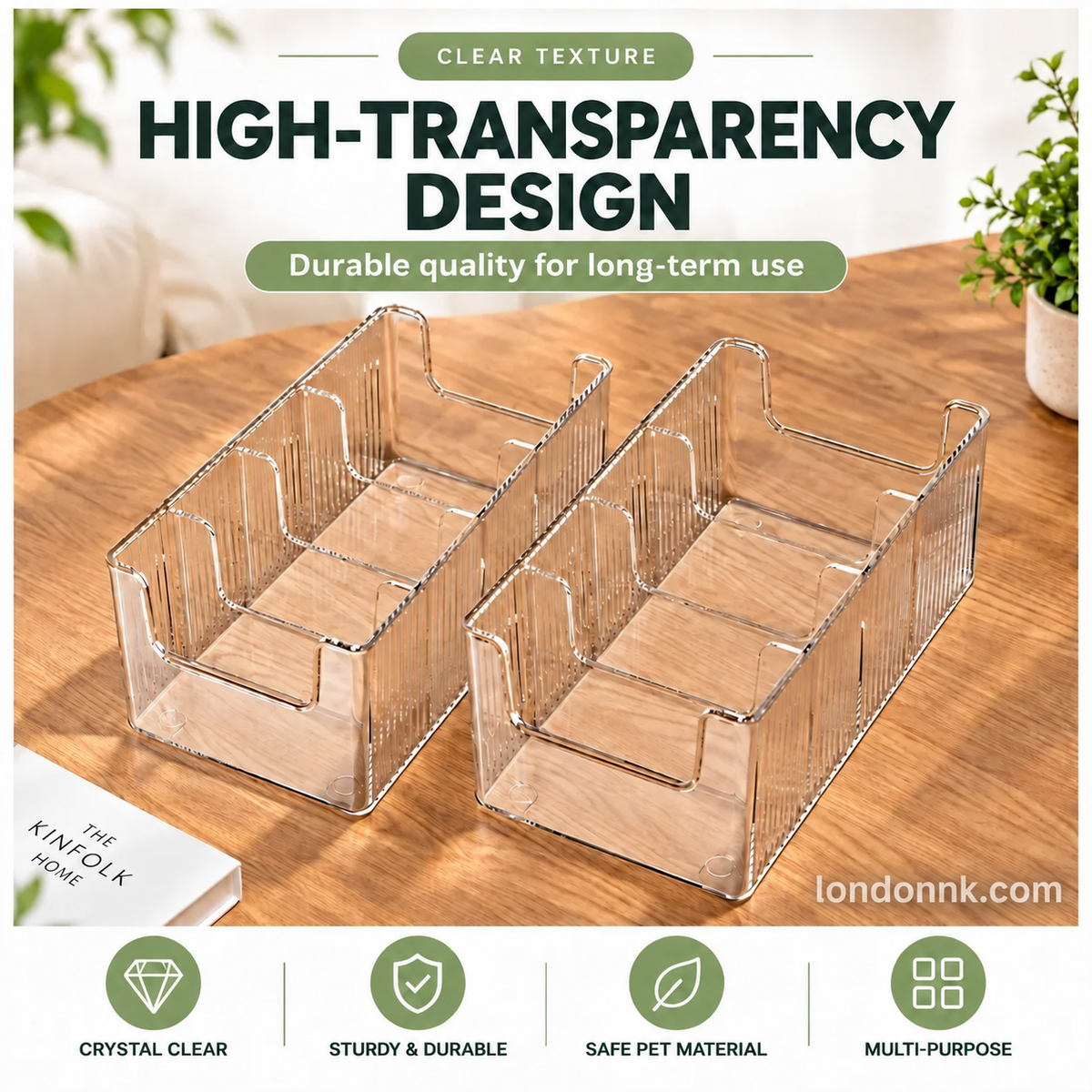🗄️ 50% OFF! Transparent Extendable Storage Organiser – adjustable 24.5–43cm, clear PET walls let you see every item at a glance. Perfect for medicines, supplements & toiletries – no more rummaging! 🏠✨