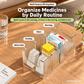 🗄️ 50% OFF! Transparent Extendable Storage Organiser – adjustable 24.5–43cm, clear PET walls let you see every item at a glance. Perfect for medicines, supplements & toiletries – no more rummaging! 🏠✨