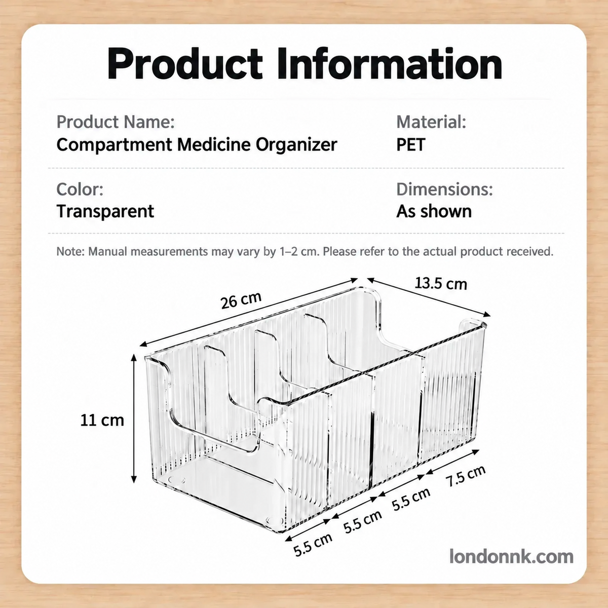 🗄️ 50% OFF! Transparent Extendable Storage Organiser – adjustable 24.5–43cm, clear PET walls let you see every item at a glance. Perfect for medicines, supplements & toiletries – no more rummaging! 🏠✨