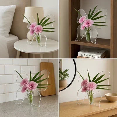 🦋 Save 50%! 💐 Butterfly Vase – Transparent, decorative & elegant ✨