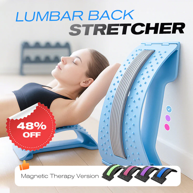 🔥 Magnetic Lumbar Stretcher – Acupressure Massage, Portable Design & Relieves Back Pain 🧘‍♂️✨