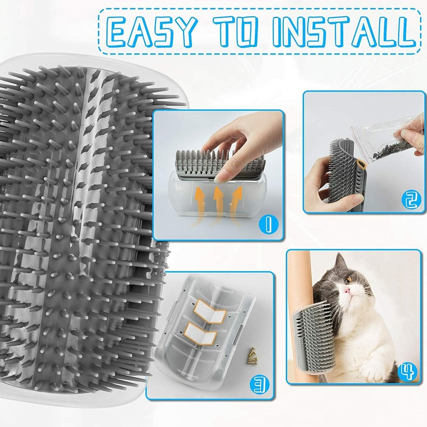 🔥50% OFF for a limited time🔥 Cat Hair Catcher Wall Comb – Collects Loose Fur, Less Cleaning 🐈‍⬛🧹