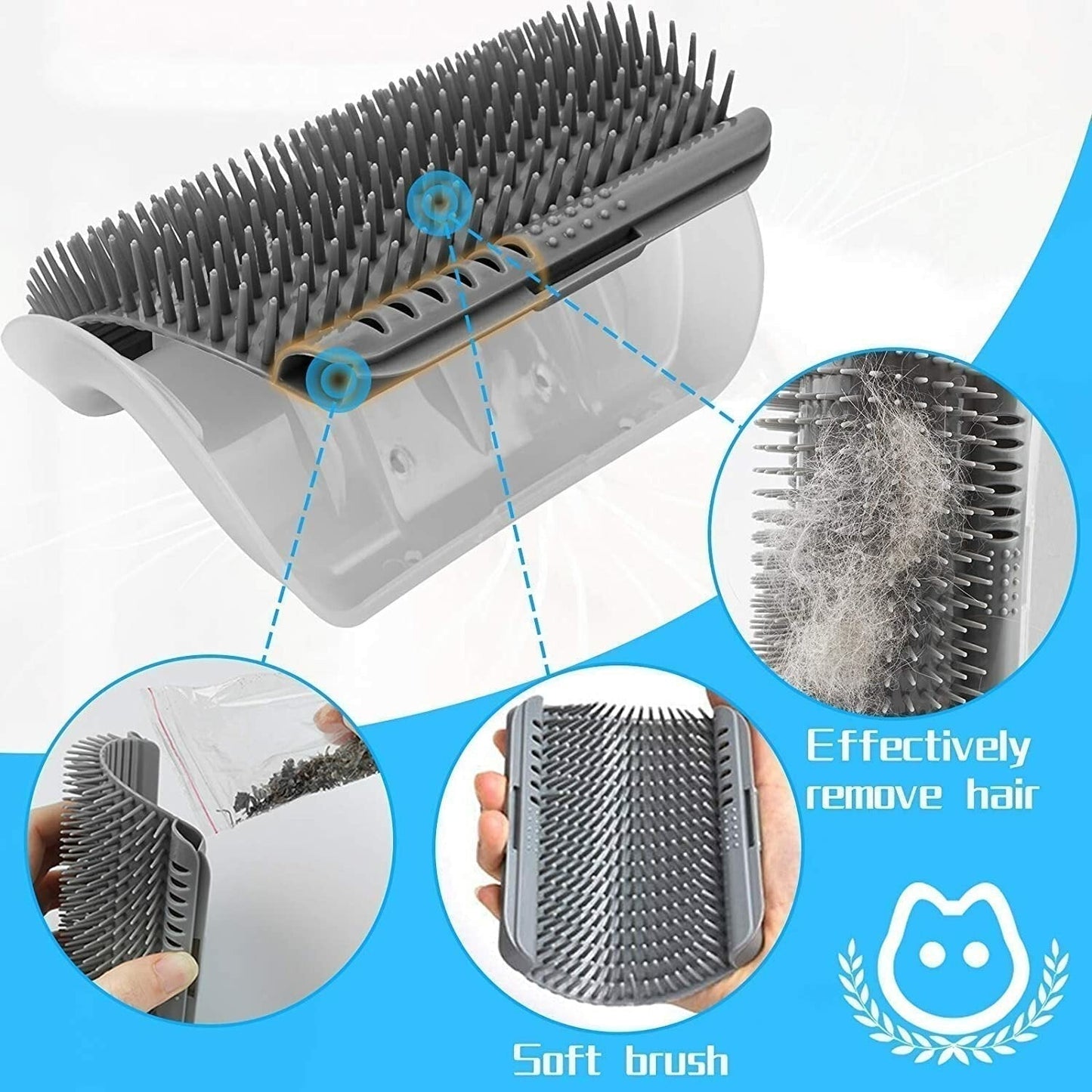 🔥50% OFF for a limited time🔥 Cat Hair Catcher Wall Comb – Collects Loose Fur, Less Cleaning 🐈‍⬛🧹