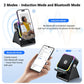 Wireless Induction Speaker 5-in-1 Bluetooth Speaker with Phone Stand,Stereo Sound, 3500mAh Rechargeable, 8 RGB Ambient Light, 360° Adjustable Holder for iPhone/Android/iPad