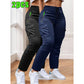 ✨New Arrival 49% OFF🔥 2-Pcs Women's Work Pants - Non-Stretch Full-Length Trousers, Adjustable Drawstring Waist for Gym/Outdoor/Daily Wear