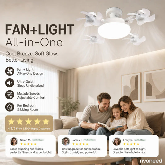 💡 50% OFF RIGHT NOW! 🌀 LED ceiling fan with lighting, remote-controlled: an all-in-one set combining a fan and lighting ✨