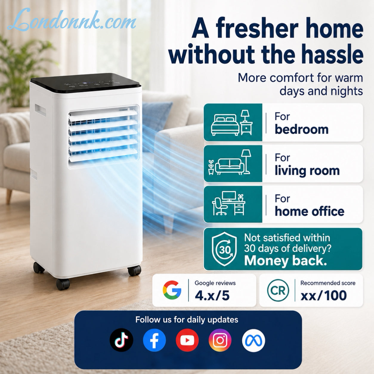 🌬️Portable 3-in-1 Quiet Fan Air Conditioner✅Factory Direct Sales⌛Limited Quantity💥Best Price
