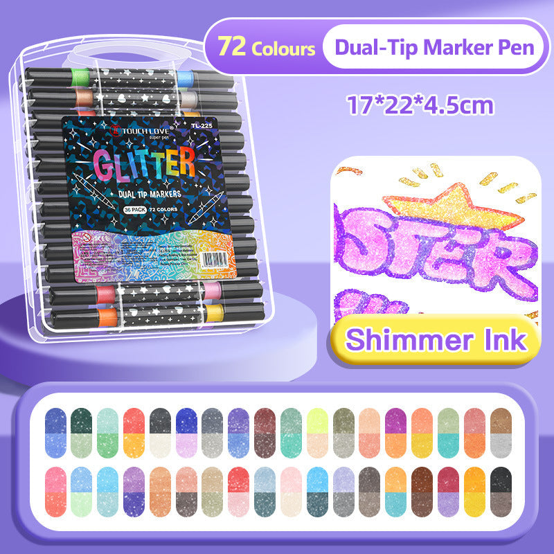 🎅Christmas Gift Idea 50% Off✨🌈Dual-Tip Glitter Marker Pen