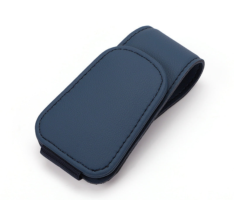 🕶️Magnetic Leather Sunglasses Holder🕶️ – Sun Visor Clip with Multi-Function Storage – Ideal for Glasses, Pens & Cards ⚡