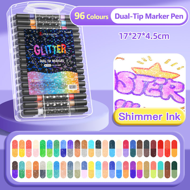 🎅Christmas Gift Idea 50% Off✨🌈Dual-Tip Glitter Marker Pen