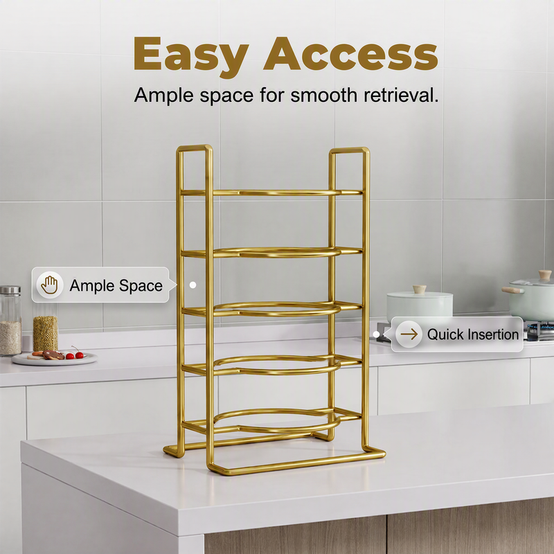 Space-Saving Multi-Tier Kitchen Rack