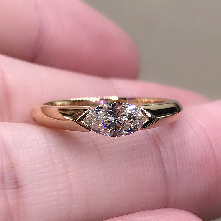 🎁Gift For You | East West Marquise Moissanite Ring