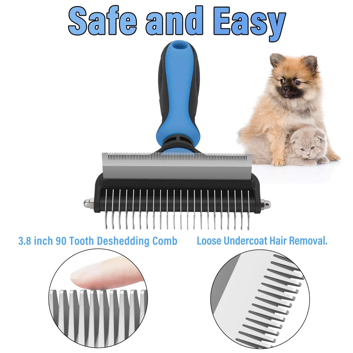 🐕 Last Day Special Price £9.99 !  🏆 Professional Deshedding Tool For Dogs And Cats – Gentle On Skin, Efficient Grooming & Comfortable Grip Design ✂️
