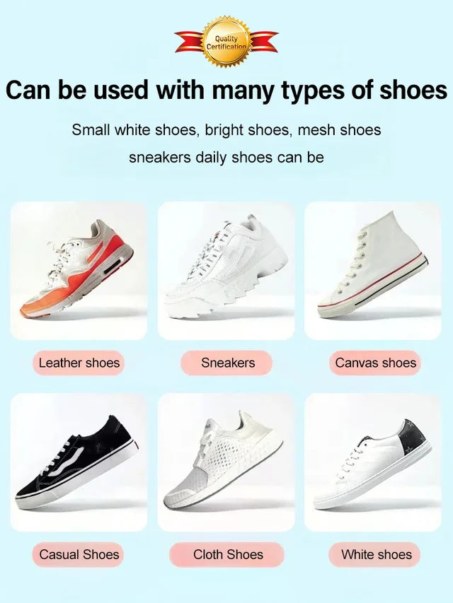 🔥Hot Sale 50% OFF!!⚡50K+ SOLD!💕Water-Free Foam Shoe Cleaner with Shoe Brush and Shoe Cloth