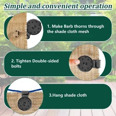 🌞 Stretch, Slide & Secure Your Shade Cloth Instantly  Heavy-Duty Shade Cloth Clips – Smooth, Fast & Reliable