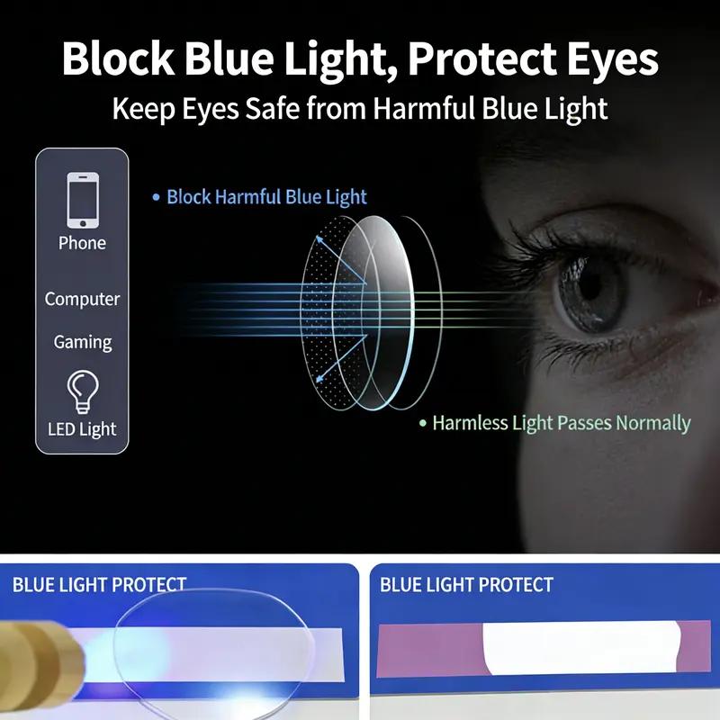 ⏳LAST DAY SALE ONLY￡9.99!!🔥Frameless Blue Light Blocking Glasses – Ultra-Light Titanium Build, Anti-Glare Lens 👓