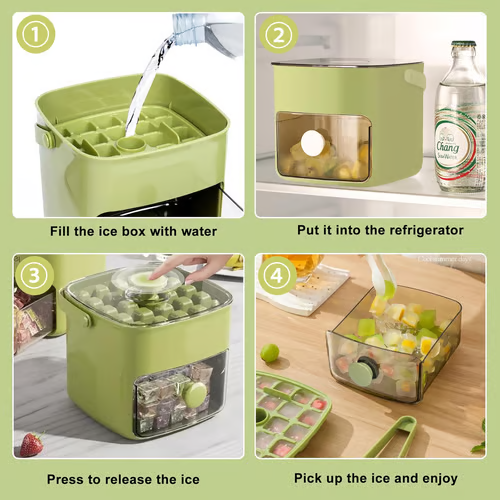 🔥Summer Hot Sale 50% Off🧊Portable Ice Maker with Lid and Storage Box (48 cubes).